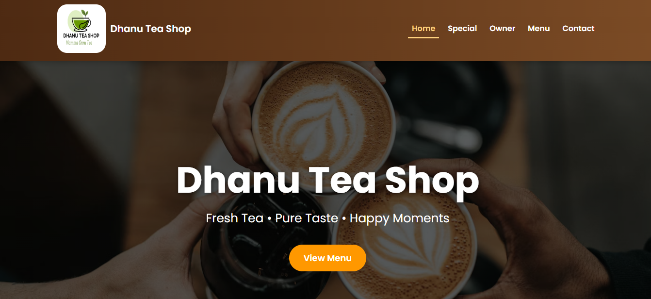 Tea Shop Website